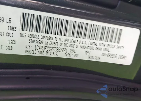 2015 Jeep Grand Cherokee Overland из США, поврежденный, VIN 1C4RJFCG7FC667221